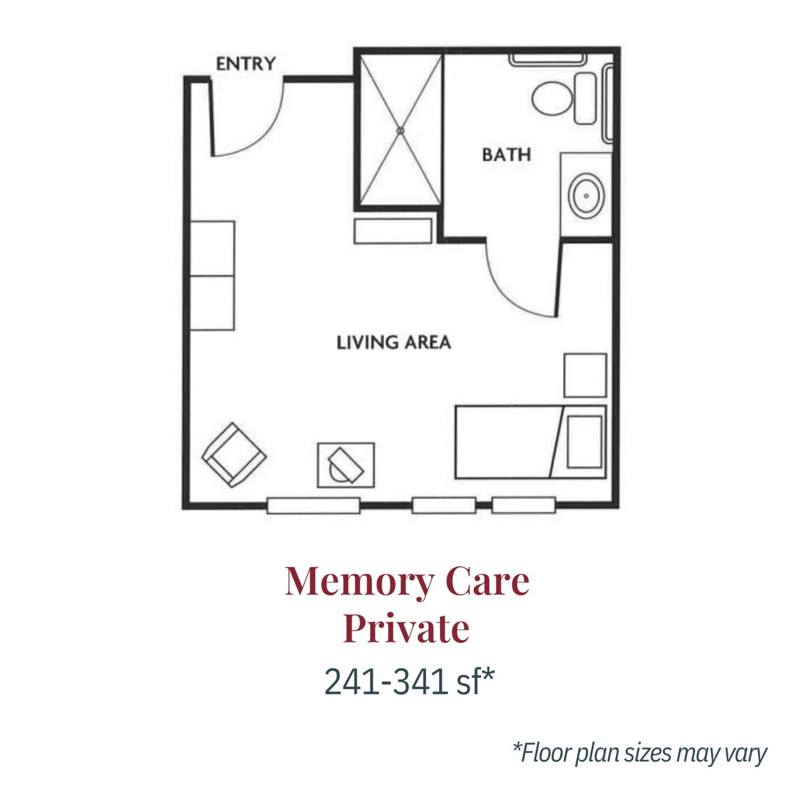 Union Grand Memory Care Private Floor Plan