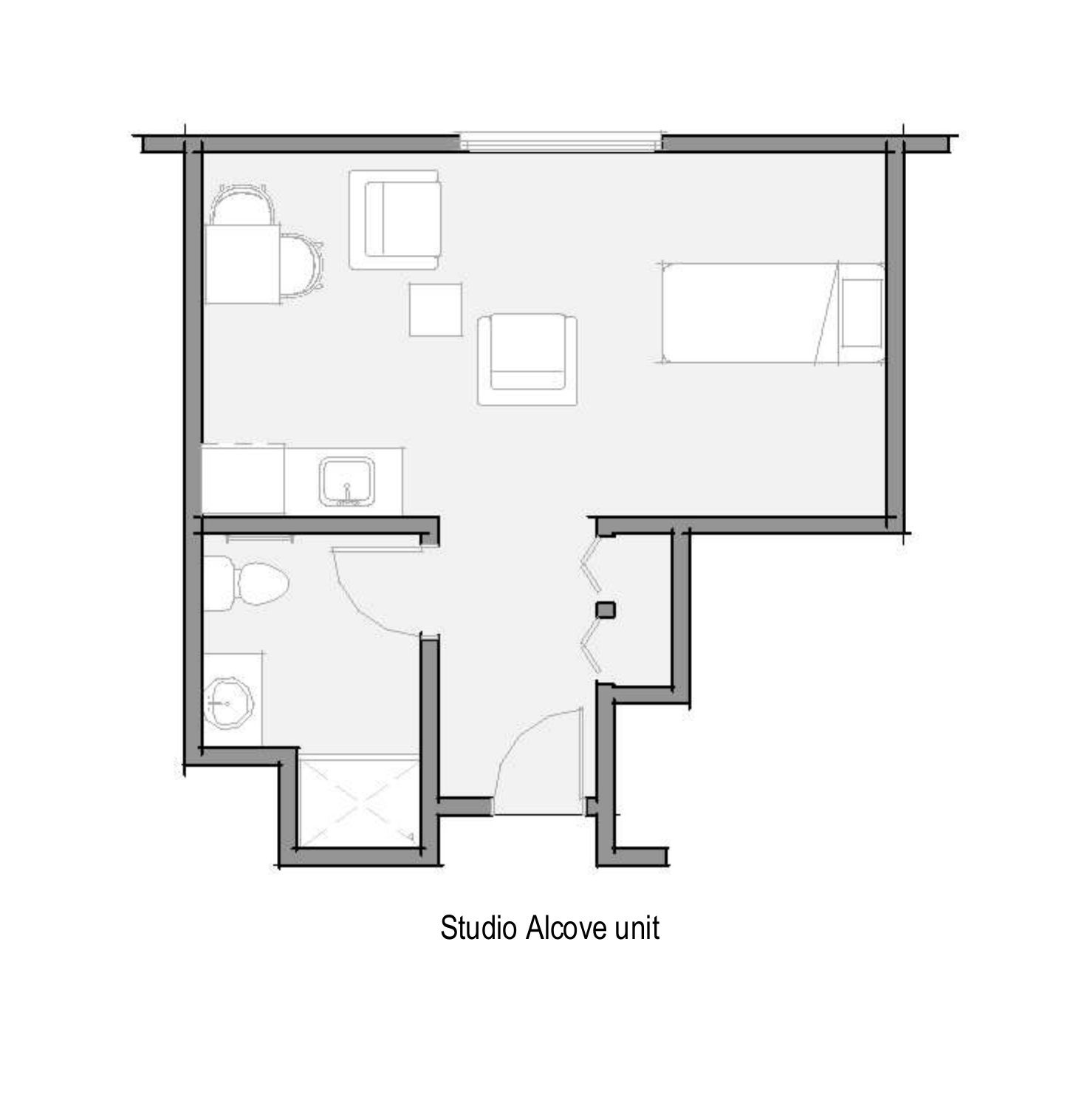 Lynden Floorplan 1 x 1