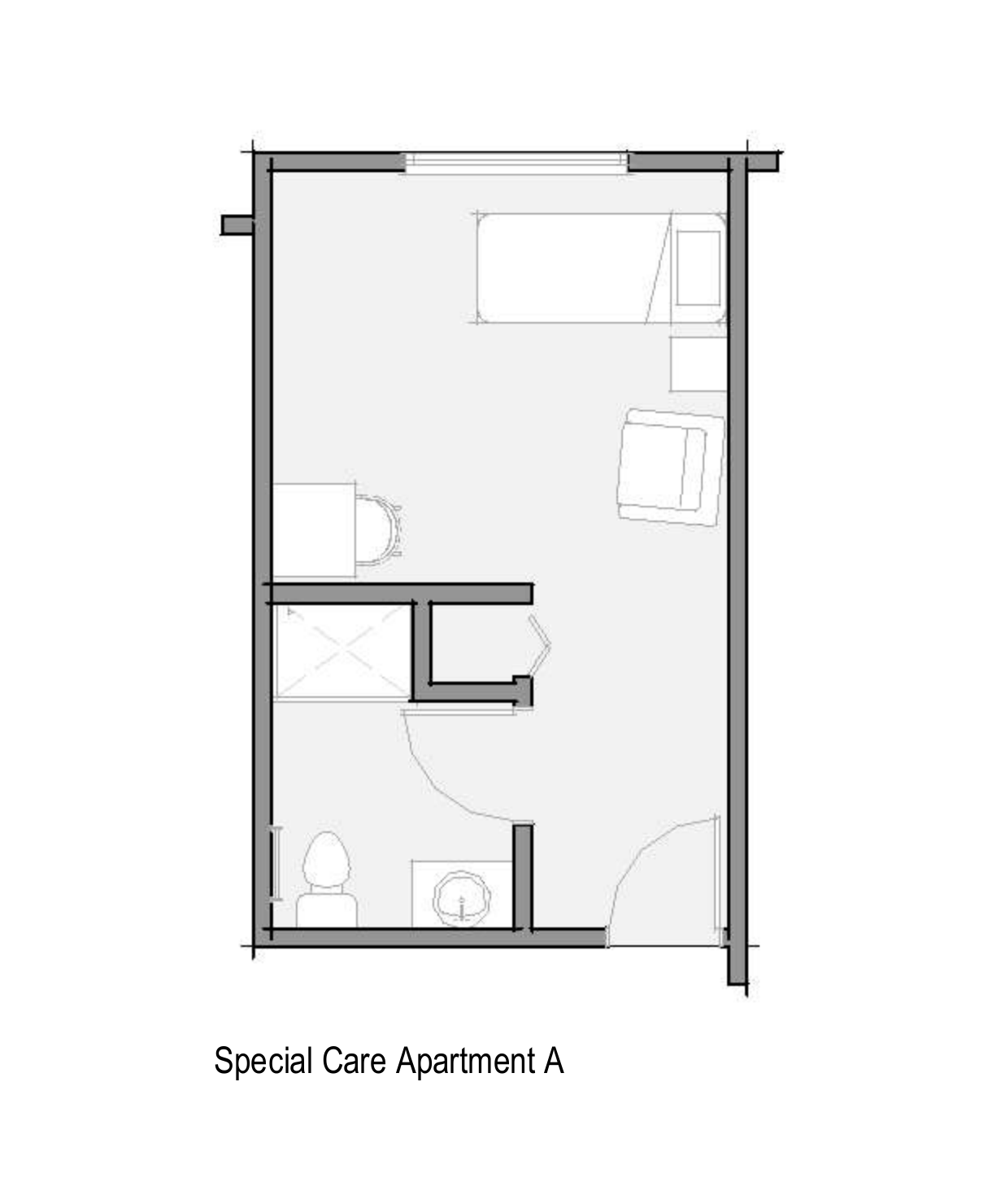 Lynden Floorplan Special Care Apartment 1