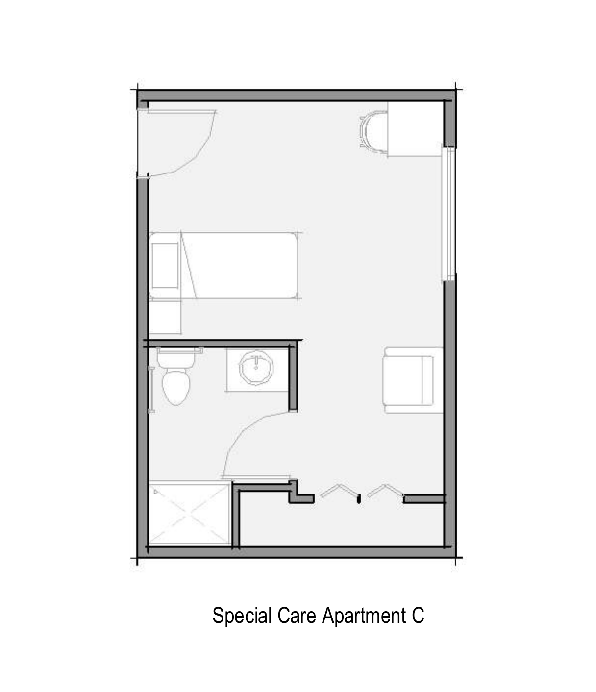 Lynden Floorplan Special Care Apartment 2