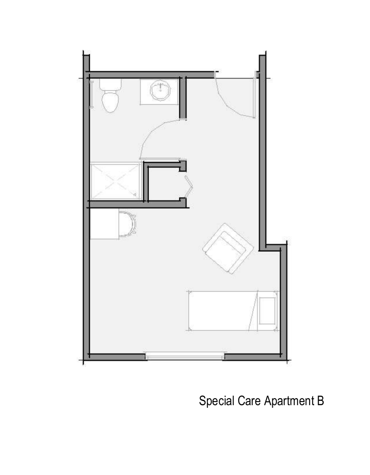 Lynden Floorplan Special Care Apartment 3
