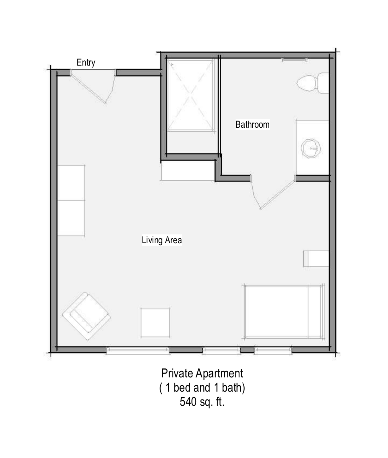 Queen Anne 3 x 4