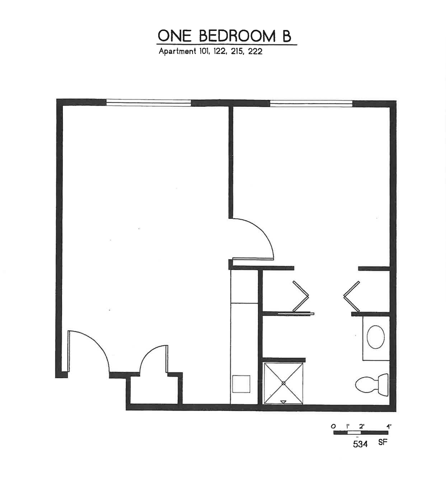 One Bedroom Floor Plan